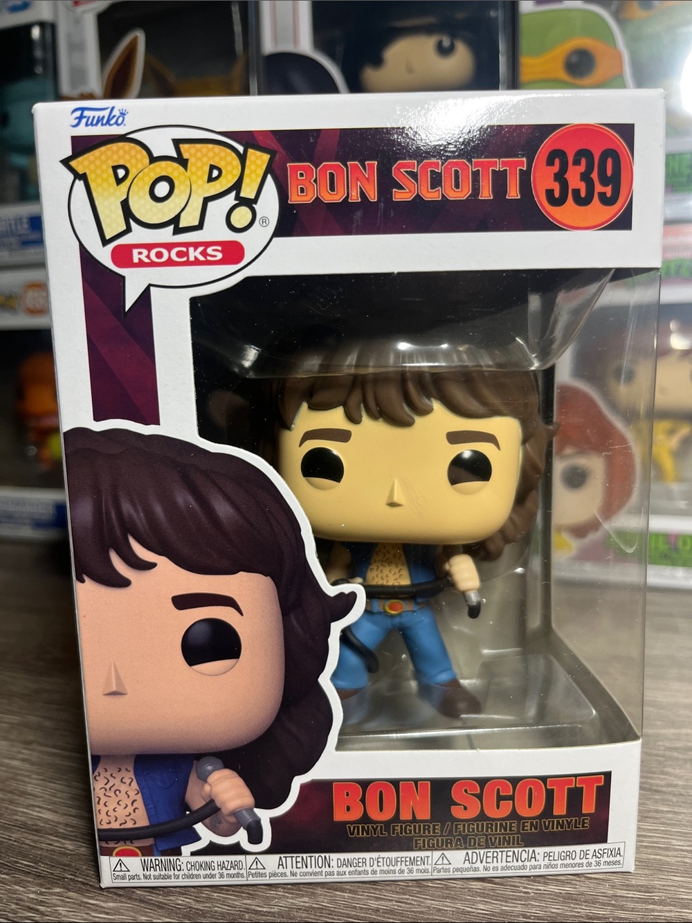 Funko Bon Scott Pop! Vinyl Figure - Blue Outfit, Brown Hair